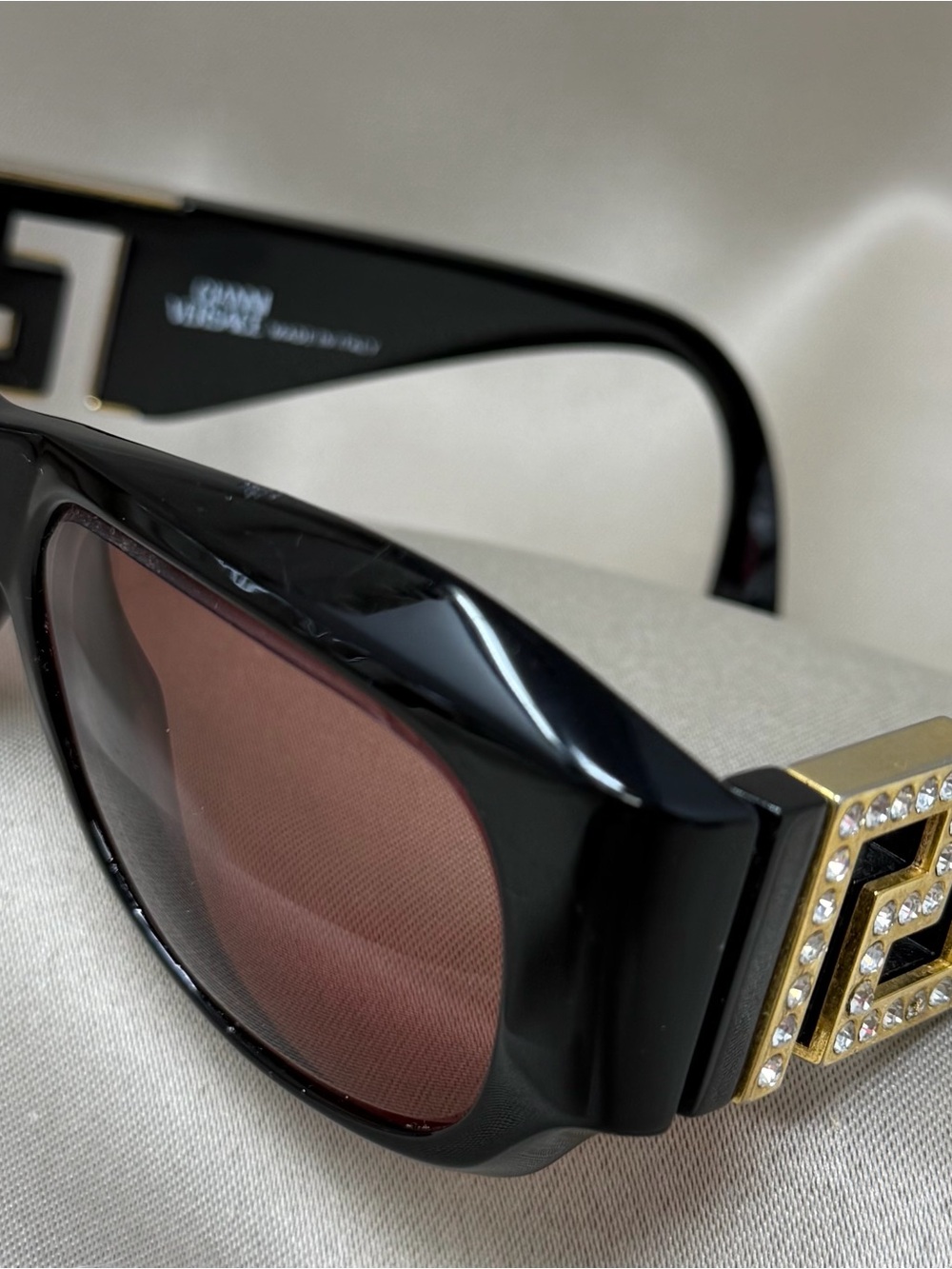 Vintage Gianni Versace T75/C 852RH Rhinestone Eyeglass Frames Italy